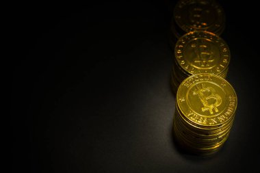 Altın Bitcoins sanal para sikke resim fikir için böyle bir