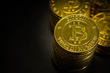 Altın Bitcoins sanal para sikke resim fikir için böyle bir
