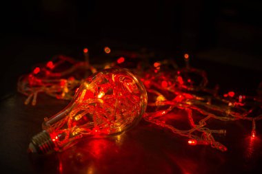 Gölge soyut arka plan ışık ampul multi renk bokeh 