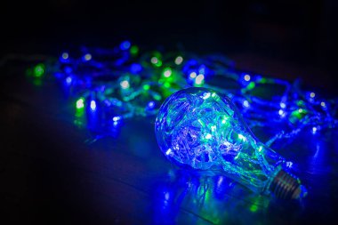 Gölge soyut arka plan ışık ampul multi renk bokeh 