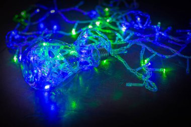 Gölge soyut arka plan ışık ampul multi renk bokeh 