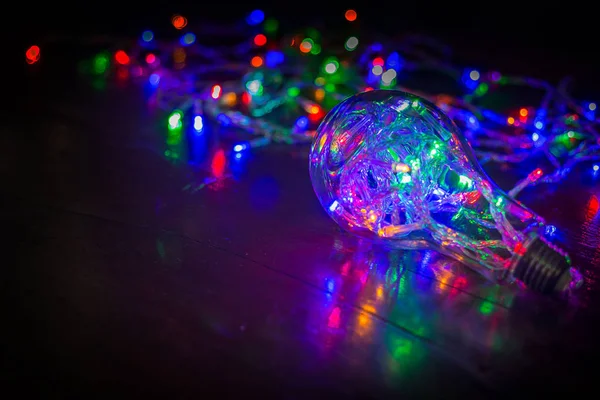 Gölge soyut arka plan ışık ampul multi renk bokeh 