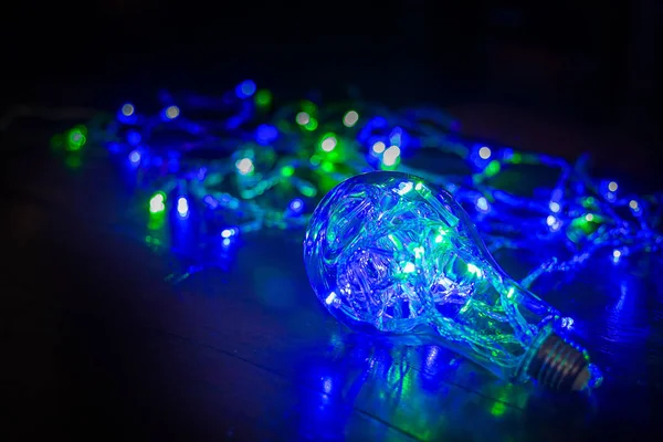 Gölge soyut arka plan ışık ampul multi renk bokeh 