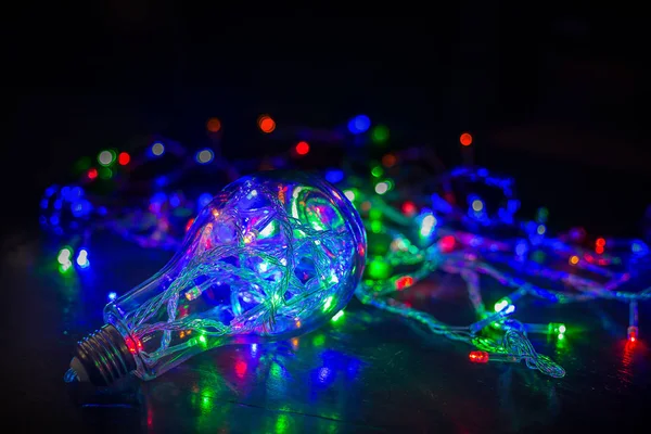 Gölge soyut arka plan ışık ampul multi renk bokeh 