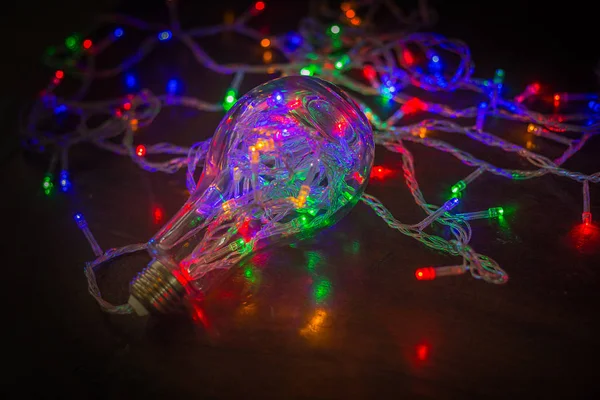 Gölge soyut arka plan ışık ampul multi renk bokeh 