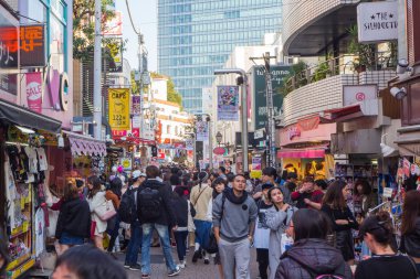 Ekim 2017, Street Harajuku Tokyo, Japonya: Takeshita Viyadükler