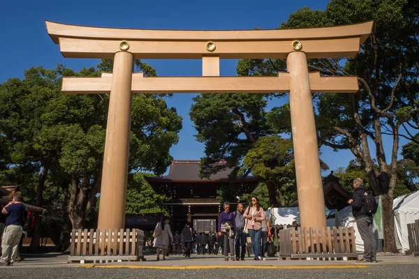 Meiji Shrine, Tokio, Japonsko - 27 října 2017: se nachází v Shib — Stock fotografie