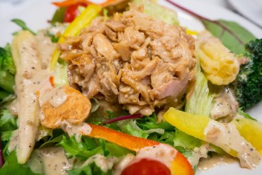 Tavuk Salatası Giyinme soğan sağlıklı gıda resim portre