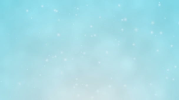 Padající sníh, který bílá stříkající na modré pozadí pohybu grafiku. — Stock video