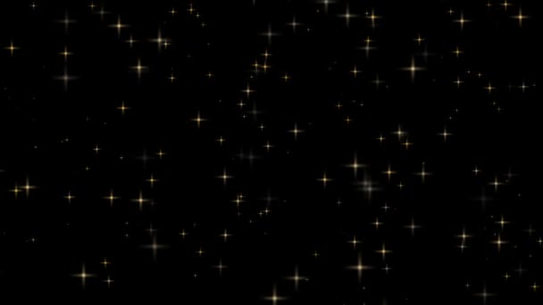 Las estrellas de oro imágenes gráficas de movimiento de lujo  . — Vídeo de stock