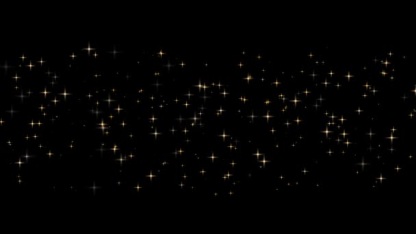 Les étoiles d'or mouvement de luxe séquences graphiques  . — Video