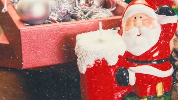 圣诞节关闭镜头镜头移动背景 — 图库视频影像