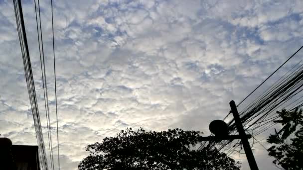 朝の空雲の映像カメラ スライド — ストック動画
