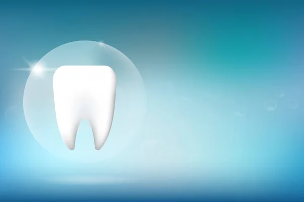 Uma Ilustração Caráter Dente Whitening Fundo Azul —  Vetores de Stock