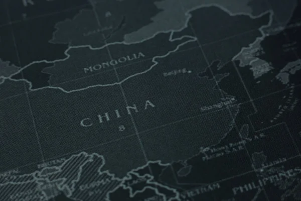 The china map in dark tone image for background.