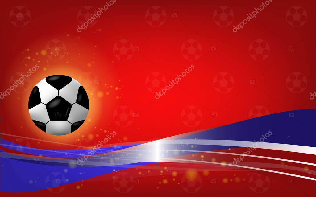The football World  Cup  2018   Vector image for background soccer.