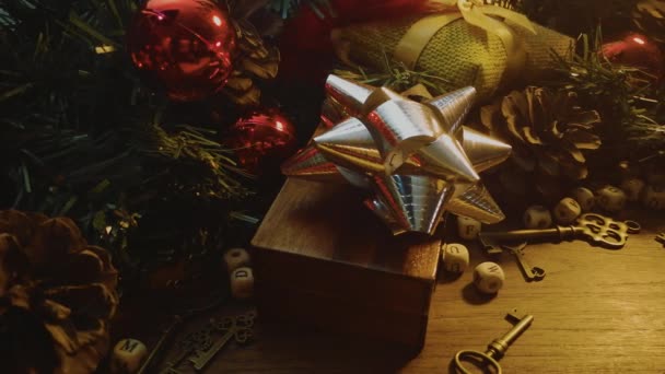 Les décorations de Noël sur table en bois pour le contenu des vacances .