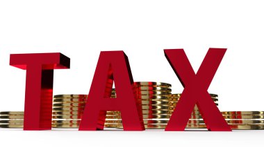  vergiler ve madeni para 3d iş içeriği için görüntüleme