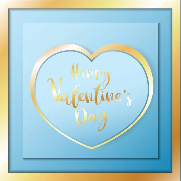 Blauw hart papier vector voor Valentijnsinhoud. — Stockvector
