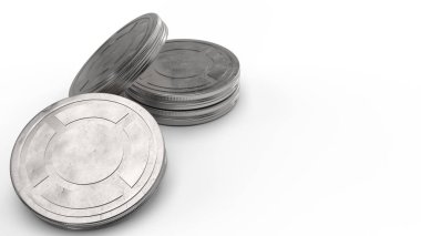  beyaz arkaplan üzerindeki film makaraları th için 3d görüntüleme