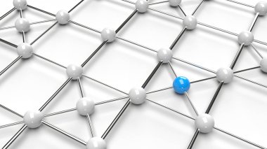 Soyut tasarım bağlantı tasarımı Mavi ve beyaz küre ağı