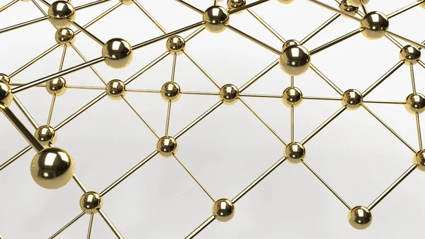 The Abstract design connection design gold  sphere network struc