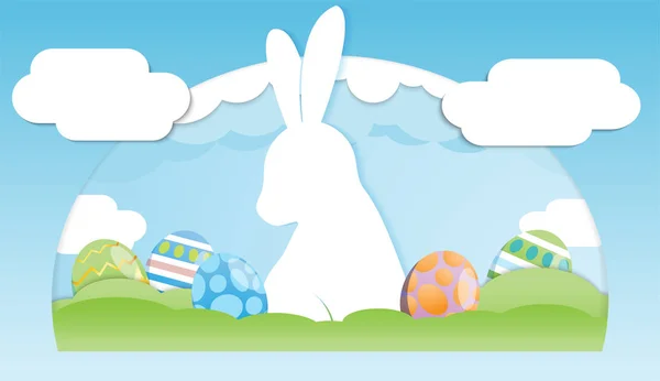 Imagem vetorial de ovos de Páscoa para conteúdo de férias — Vetor de Stock