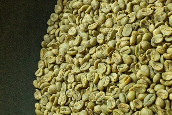 Groene Koffie Rauw Close Beeld Voor Voedselinhoud — Stockfoto
