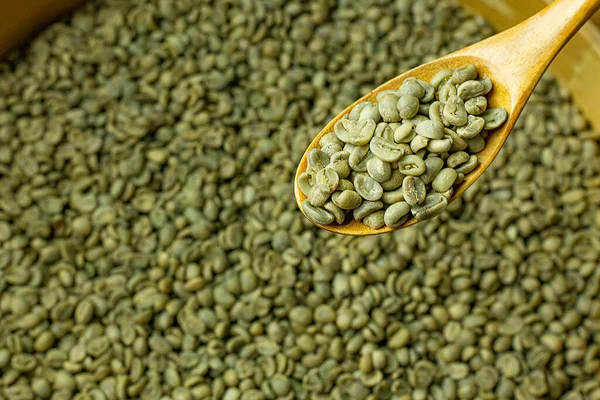 Café Verde Crudo Imagen Primer Plano Para Contenido Alimentos — Foto de Stock