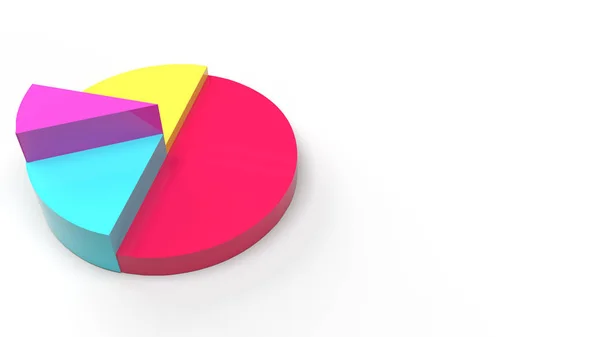 Gráfico Circular Multicolor Renderizado Sobre Fondo Blanco Para Contenido Empresarial — Foto de Stock