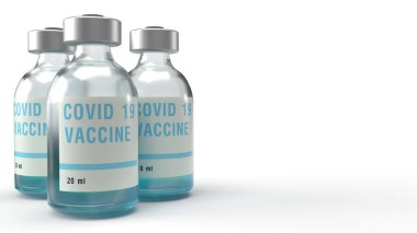 Covid 19 aşısı ilaç içeriği için 3D.