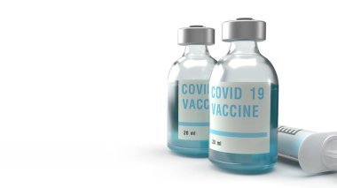 Covid 19 aşısı ilaç içeriği için 3D.