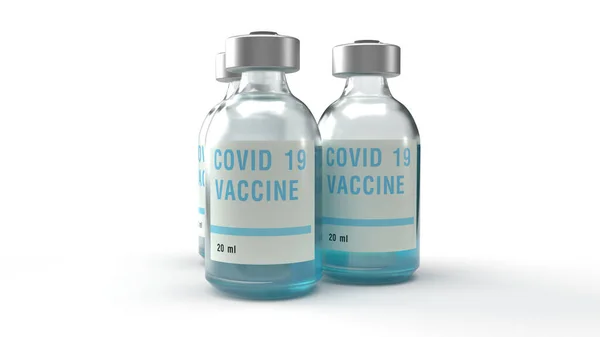 Det Covid Vaccinet Rendering För Medicinskt Innehåll — Stockfoto