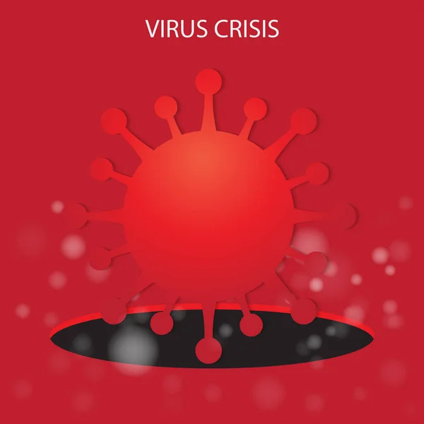 Image Vectorielle Virus Rouge Pour Contenu Médical — Image vectorielle