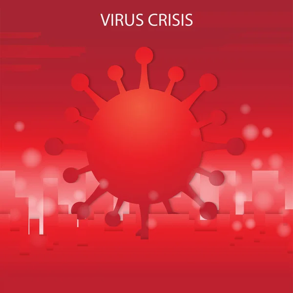 Image Vectorielle Virus Rouge Pour Contenu Médical — Image vectorielle