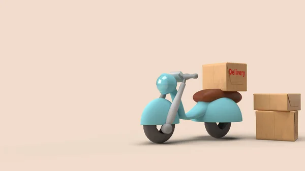 Delivery Send Order Motors Bike Rendering — Stock Photo, Image