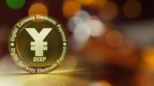 Yuan Símbolo Monedas Oro Representación Para China Moneda Digital Contenido — Foto de Stock