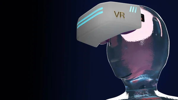 Los Auriculares Realidad Virtual Que Equipo Representación Para Contenido Tecnología —  Fotos de Stock