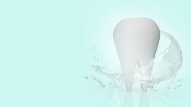 Beyaz dişler, diş içeriği için 3D görüntüleme.