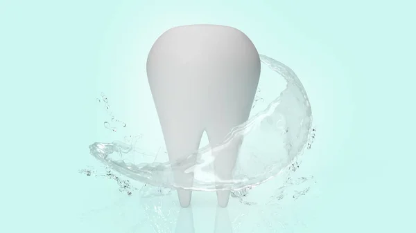 White Teeth Rendering Dental Content — Stock Photo, Image