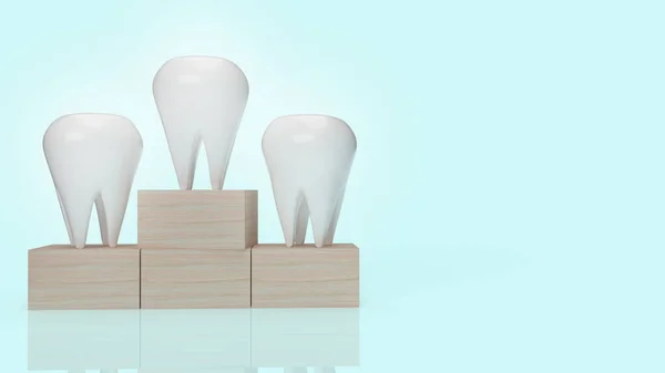White Teeth Rendering Dental Content — Stock Photo, Image