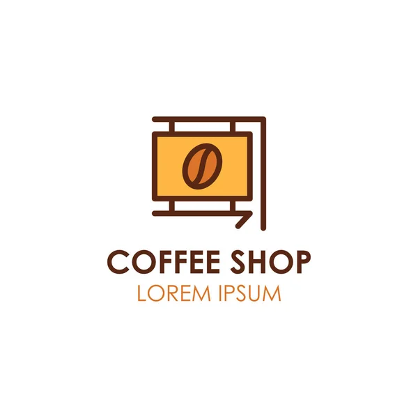 Plantilla Logotipo Café Caliente — Vector de stock