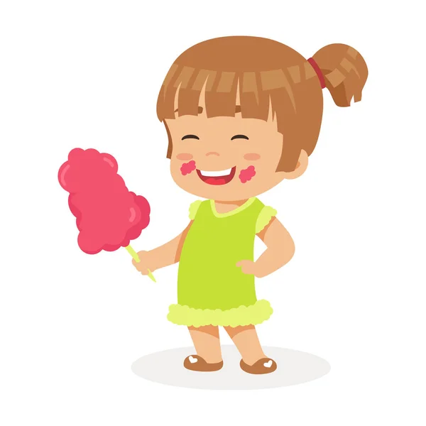 Şeker şeker neşeli küçük kız