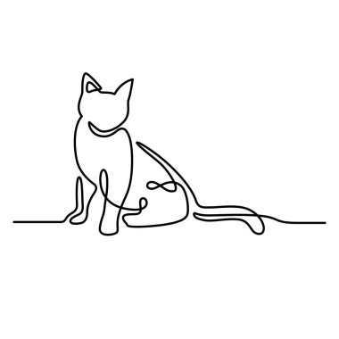 Kedi sürekli bir çizgi çizme