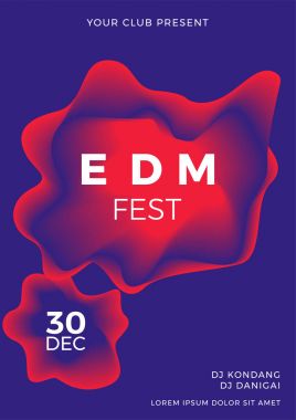 Elektronik müzik poster, duo sesi arka plan.