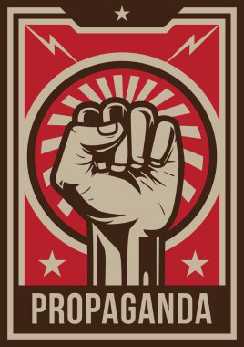 Propaganda Poster, Fist Hand clipart