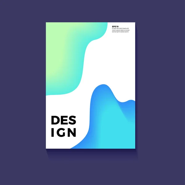 Soyut sıvı poster, harmanlama ile renkli sıvı. Trendy tasarımlar.