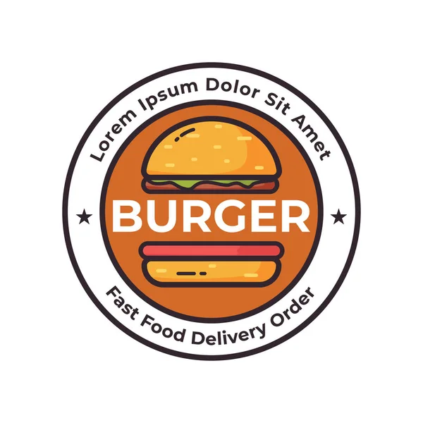 Burger Logo Fast Food Logo — Stock Vector