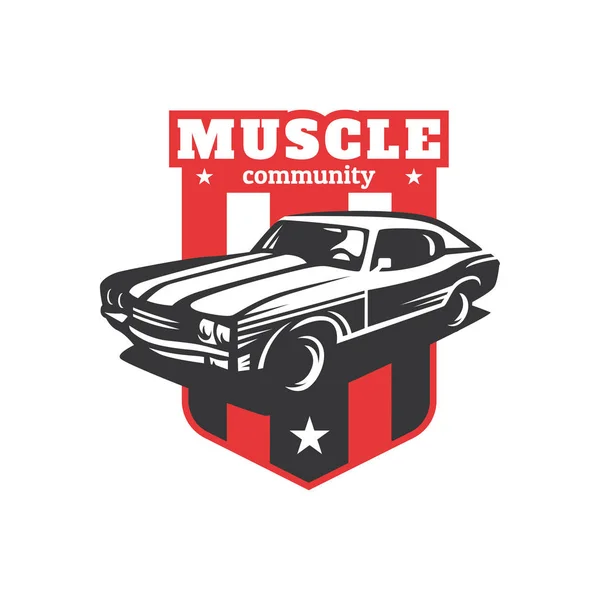 Set of classic muscle car logo, emblems, badges and icons. — Stock ...