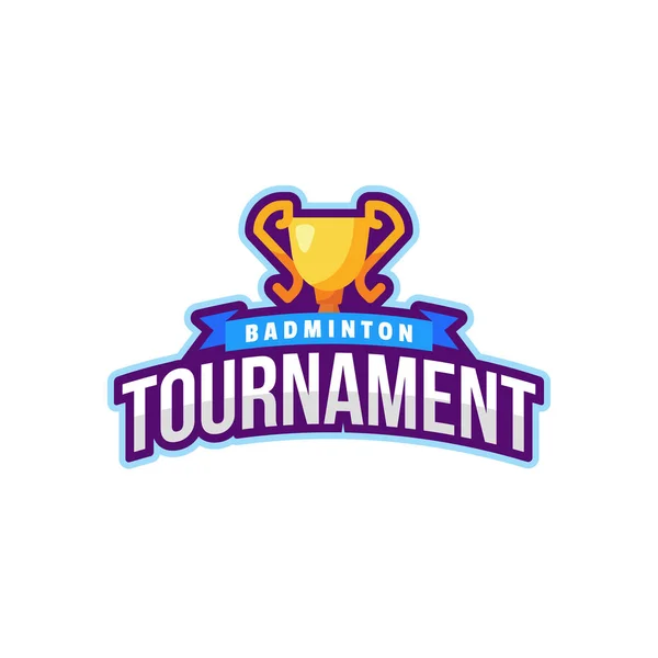 Badminton Turnaj Logo Sport — Stockový vektor